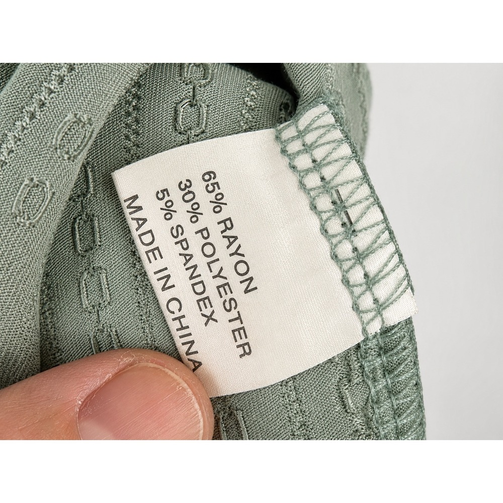 Unbranded Shift Dress Women XL Sage Green Excellent Textured Knit Square Neck - Picture 12 of 14